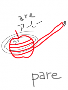 pale/pare 似た英単語/似ている英単語　画像