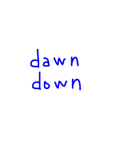 dawn/down 似た単語/似ている英単語　画像