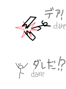 dare/dear/deer 似た単語/似ている英単語　画像