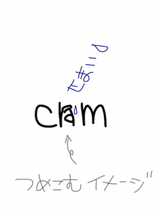 clam/cram 似た単語/似ている英単語　画像