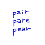 pair/pare/pear 似た英単語/似ている英単語　画像