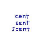 cent/sent/scent 似た単語/似ている英単語　画像