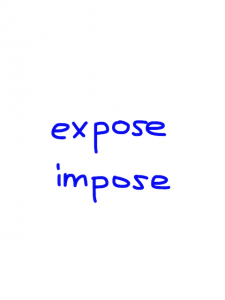 expose/impose 似た英単語/似ている英単語　画像