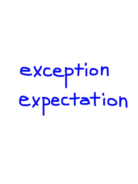 exception/expectation　似た英単語/似ている英単語　画像