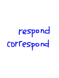 respond/correspond 似た英単語/似ている英単語　画像