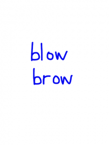 blow/brow 似た英単語/似ている英単語　画像