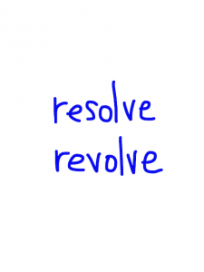 resolve/revolve 似た英単語/似ている英単語　画像
