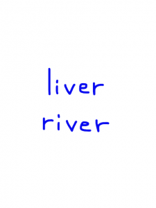 liver/river    似た単語/似ている英単語　画像