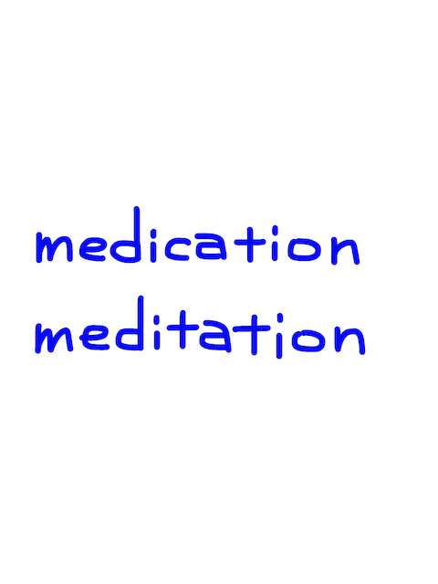 medication/meditation 似た単語/似ている英単語　画像