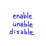 enable/unable/disable 似た英単語/似ている英単語　画像