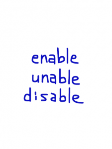enable/unable/disable   似た英単語/似ている英単語　画像