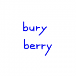 bury/berry 似た英単語/似ている英単語　画像