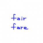 fair/fare 似た単語/似ている英単語　画像