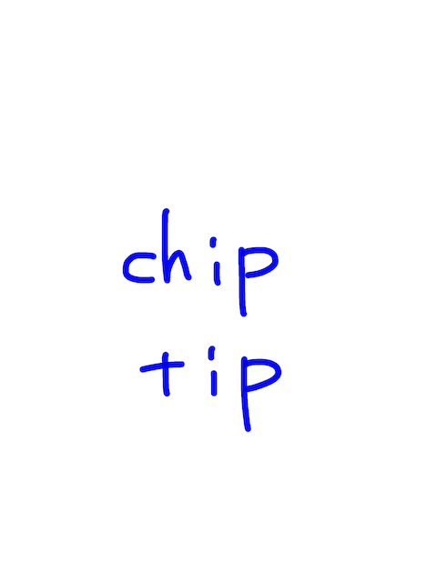 chip/tip 似た単語/似ている英単語　画像