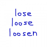 lose/loose/loosen 似た単語/似ている英単語　画像