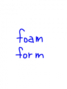 foam/form 似た英単語/似ている英単語　画像