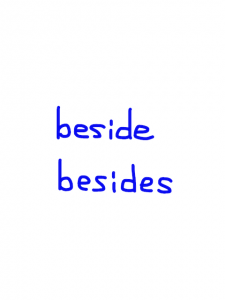 beside/besides   似た英単語/似ている英単語　画像