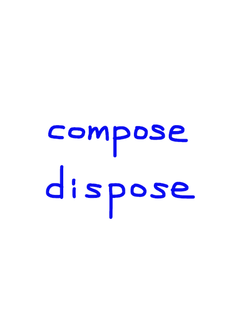 compose/dispose 似た英単語/似ている英単語　画像