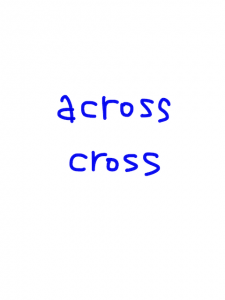 across/cross 似た英単語/似ている英単語　画像