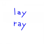 lay/ray 似た単語/似ている英単語　画像