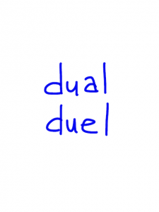 dual/duel 似た英単語/似ている英単語　画像