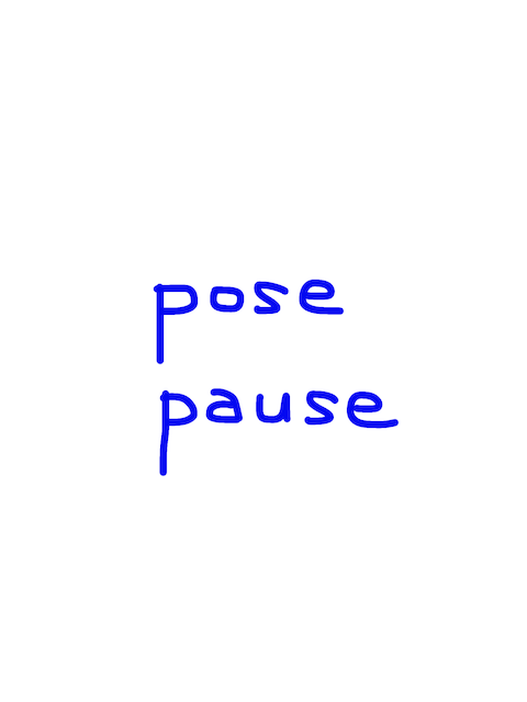 pose/pause　似た英単語/似ている英単語　画像