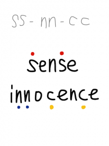 sense/innocence 似た英単語/似ている英単語　画像