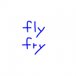 fly/fry 似た英単語/似ている英単語　画像