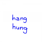 hang/hung 似た英単語/似ている英単語　画像