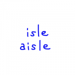 isle/aisle 似た英単語/似ている英単語　画像