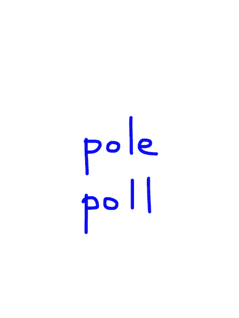 pole/poll 似た英単語/似ている英単語　画像