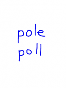 pole/poll 似た英単語/似ている英単語　画像