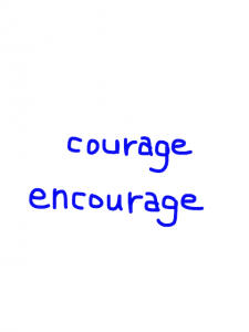 courage/encourage   似た英単語/似ている英単語　画像