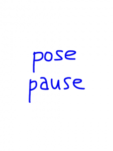 pose/pause　似た英単語/似ている英単語　画像