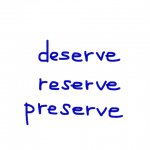deserve/reserve/preserve 似た英単語/似ている英単語　画像