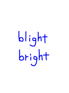 blight/bright   似た英単語/似ている英単語　画像