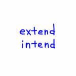 extend/intend　似た英単語/似ている英単語　画像