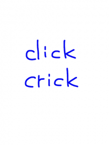 click/crick　似た英単語/似ている英単語　画像