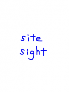 site/sight　似た英単語/似ている英単語　画像