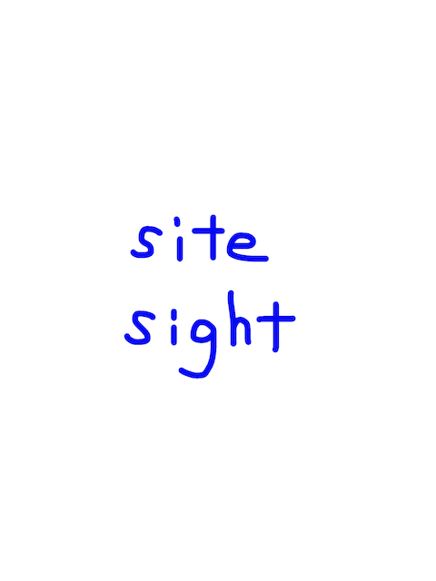 site/sight　似た英単語/似ている英単語　画像