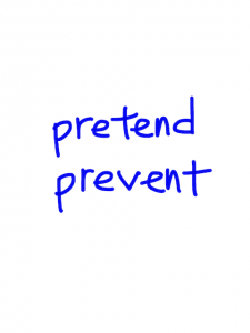 pretend/prevent　似た英単語/似ている英単語　画像