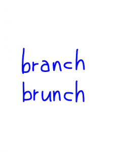 branch/brunch 似た英単語/似ている英単語　画像