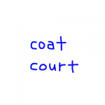 coat/court 似た英単語/似ている英単語　画像