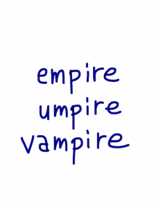 empire/umpire/vampire　似た英単語/似ている英単語　画像