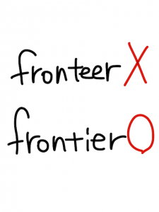 frontier/pioneer 似た英単語/似ている英単語　画像