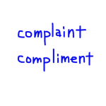 complaint/compliment 似た英単語/似ている英単語　画像
