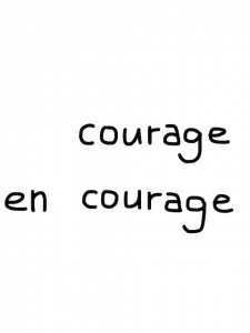 courage/encourage 似た英単語/似ている英単語　画像