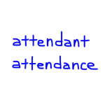 attendant/attendance　似た英単語/似ている英単語　画像