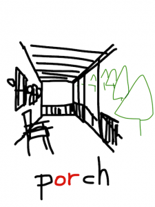 poach/porch/pouch 似た英単語/似ている英単語　画像