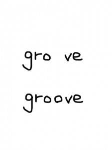 grove/groove 似た英単語/似ている英単語　画像